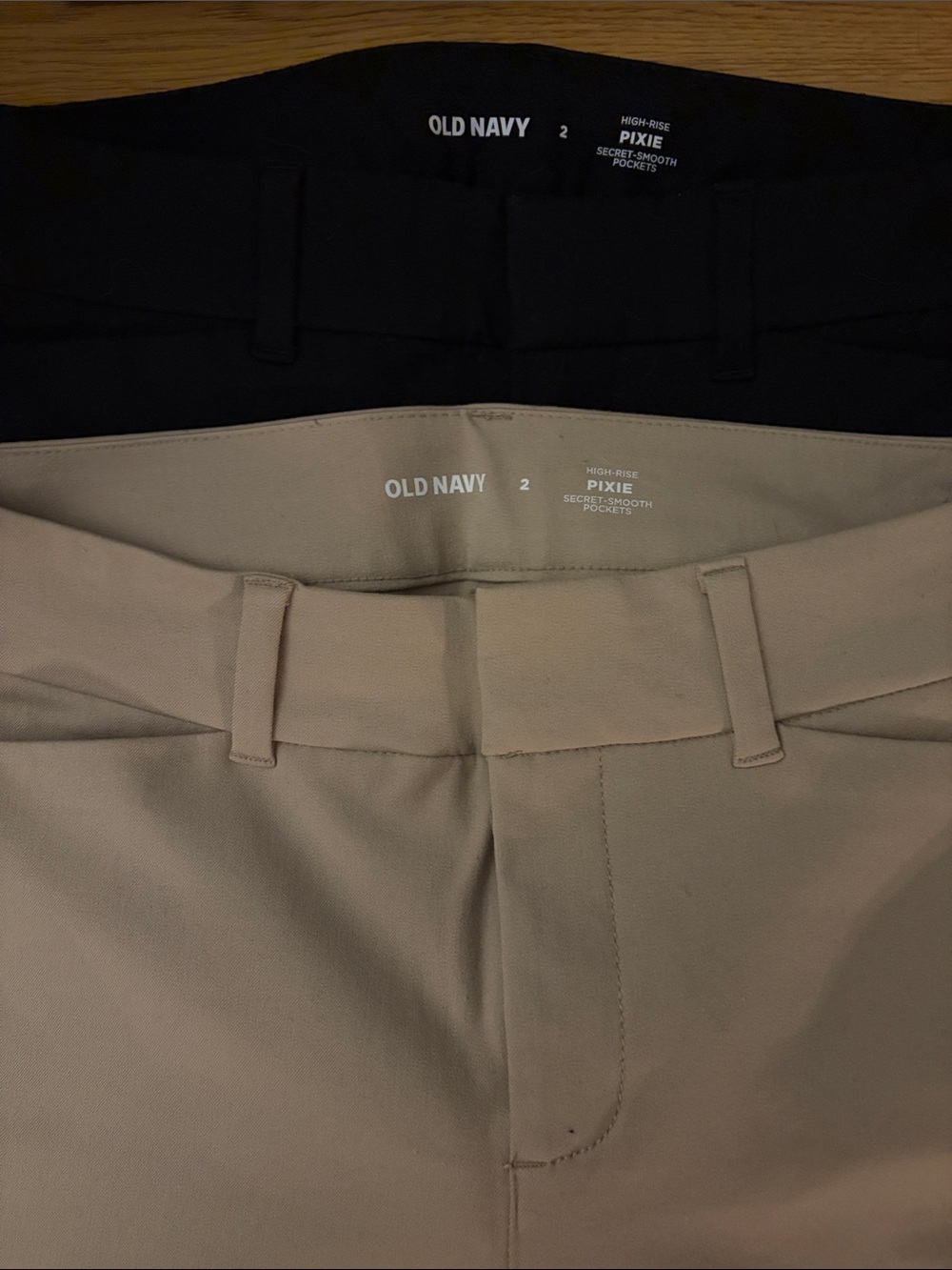 Old Navy Pixie High-Rise Pant Bundle — Black & Khaki Size 2